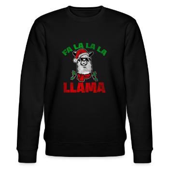 Weihnachten Lama - Stanley/Stella Unisex Bio-Sweatshirt CHANGER  - Schwarz - Vorne - Nik (191cm) & Marisol (170cm)