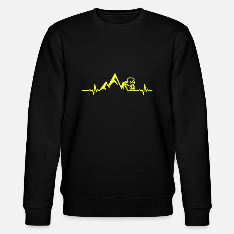 Fahrrad Herzschlag - Stanley/Stella Unisex Bio-Sweatshirt CHANGER  - Schwarz