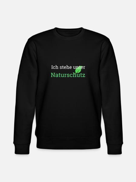 ich stehe unter naturschutz - Stanley/Stella Unisex Bio-Sweatshirt CHANGER  - Schwarz