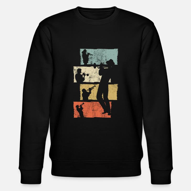 Trompette trompette rétro - Sweat bio CHANGER Stanley/Stella Unisexe - noir