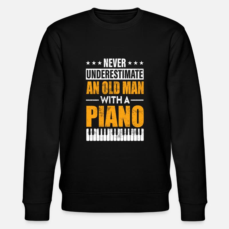 Klavier Piano Geschenk - Stanley/Stella Unisex Bio-Sweatshirt CHANGER  - Schwarz
