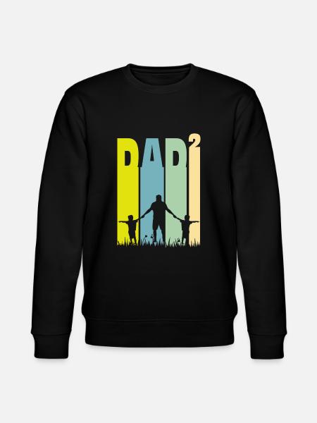 Far til to børn Far - Stanley/Stella økologisk unisex-sweatshirt CHANGER  - sort