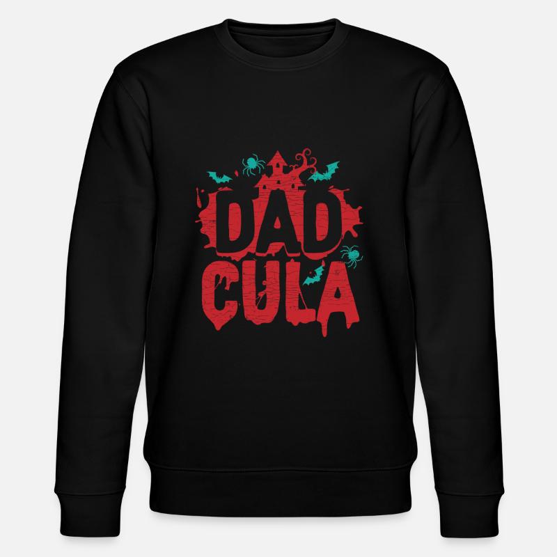 Dracula Papa Halloween - Stanley/Stella Unisex Bio-Sweatshirt CHANGER  - Schwarz