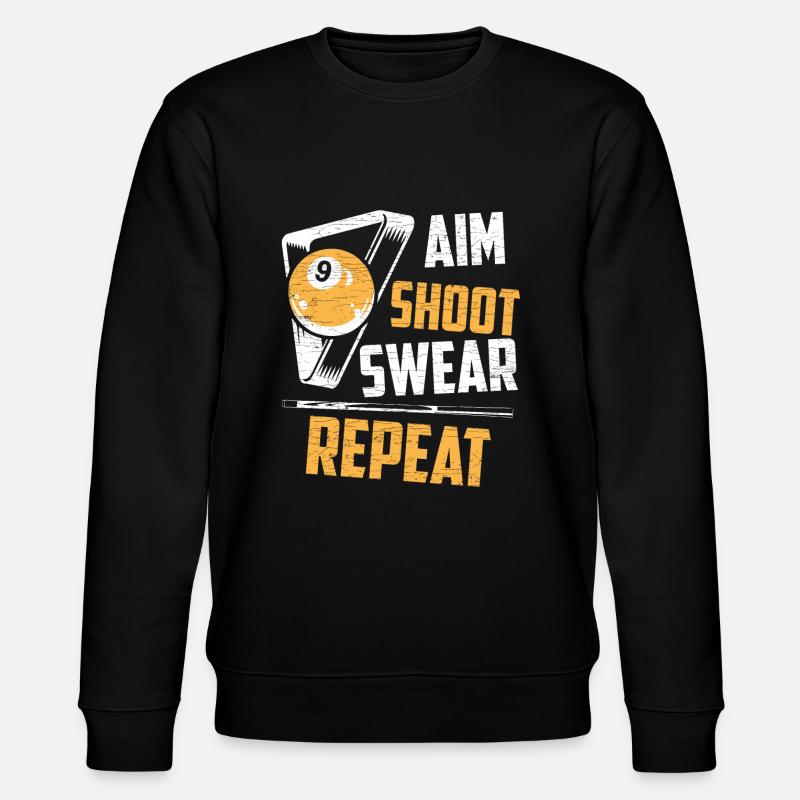 Billardkugel Poolbillard Billard - Stanley/Stella Unisex Bio-Sweatshirt CHANGER - Schwarz