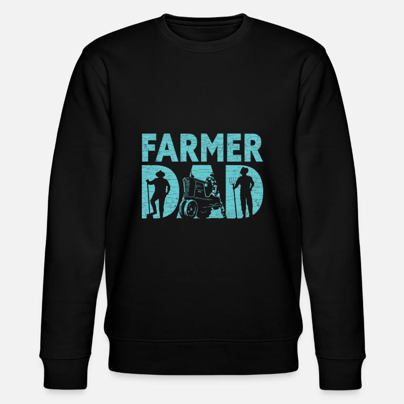 Landwirt Papa Geschenk - Stanley/Stella Unisex Bio-Sweatshirt CHANGER  - Schwarz
