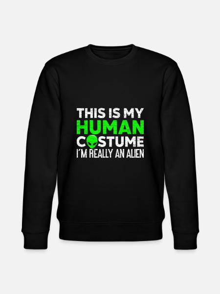 Alien Außerirdischer Spruch - Stanley/Stella Unisex Bio-Sweatshirt CHANGER  - Schwarz
