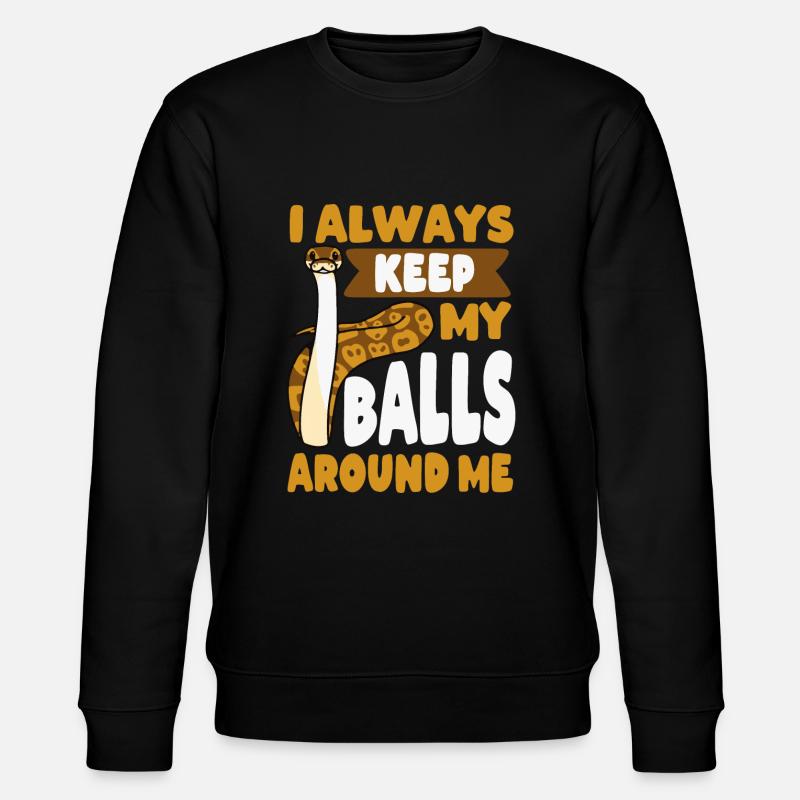 Ball Python Schlange Reptil Königspython - Stanley/Stella Unisex Bio-Sweatshirt CHANGER - Schwarz