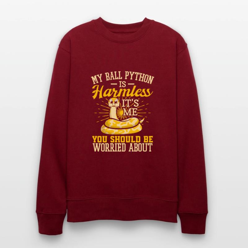 Königspython Schlange Python Stanley/Stella Unisex Bio-Sweatshirt CHANGER 