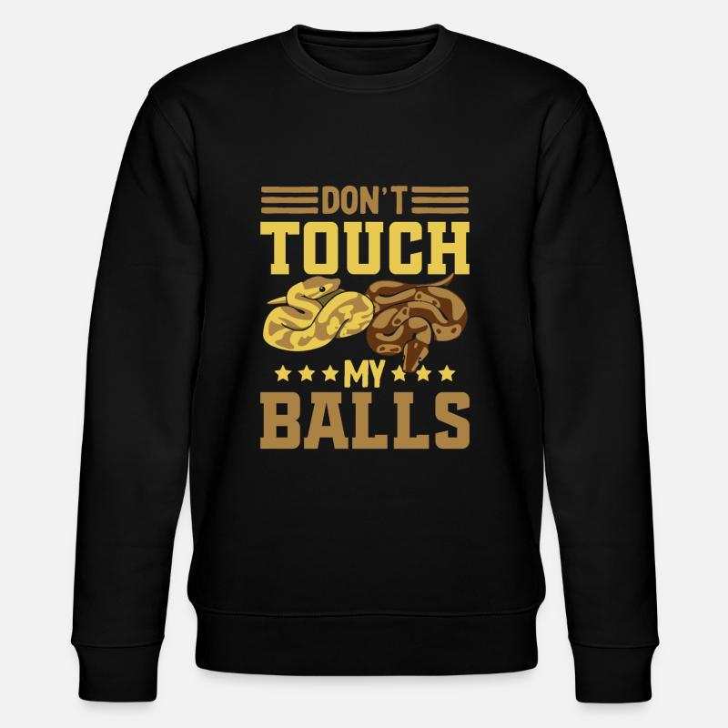 Ballpython Python Königspython - Stanley/Stella Unisex Bio-Sweatshirt CHANGER  - Schwarz