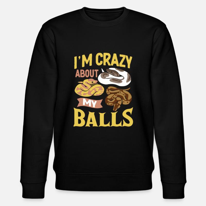Königspython Ball Python Geschenk - Stanley/Stella Unisex Bio-Sweatshirt CHANGER  - Schwarz