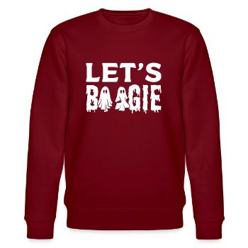 Let's Boogie Ballsaaltänzerin - Stanley/Stella Unisex Bio-Sweatshirt CHANGER  - Burgunderrot - Vorne - Nik (191cm) & Marisol (170cm)