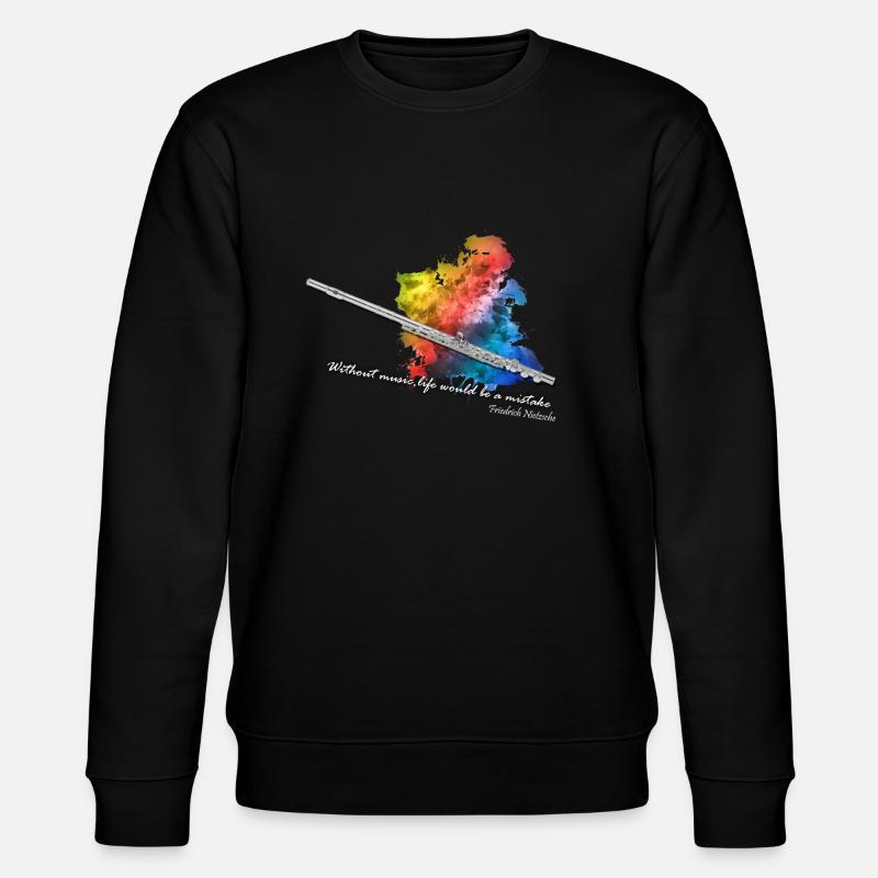 flûte traversière - Sweat bio CHANGER Stanley/Stella Unisexe - noir