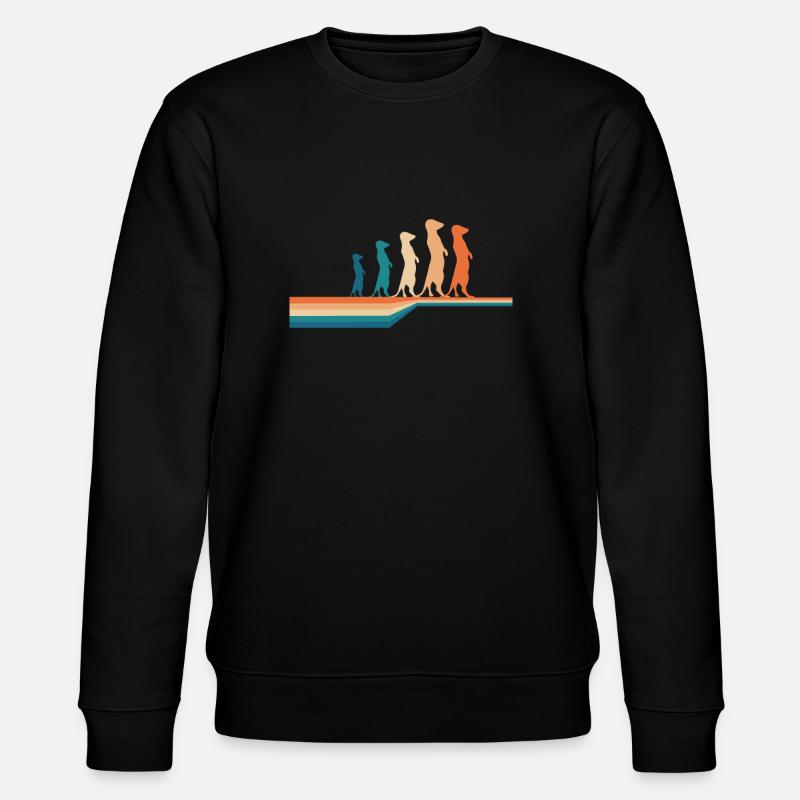 Meerkat Erdmännchen - Stanley/Stella Unisex Bio-Sweatshirt CHANGER  - Schwarz