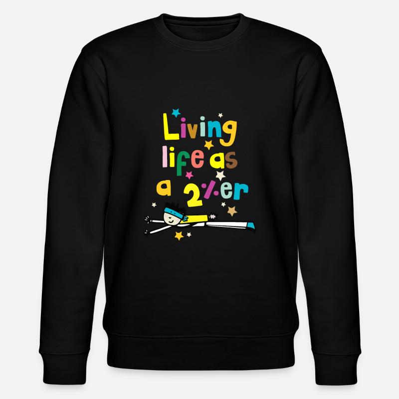 Das Leben als 2%er leben - Stanley/Stella Unisex Bio-Sweatshirt CHANGER  - Schwarz