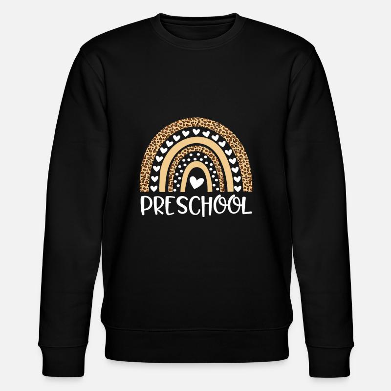 Vorschullehrer Leopard Regenbogen Lehrer - Stanley/Stella Unisex Bio-Sweatshirt CHANGER - Schwarz
