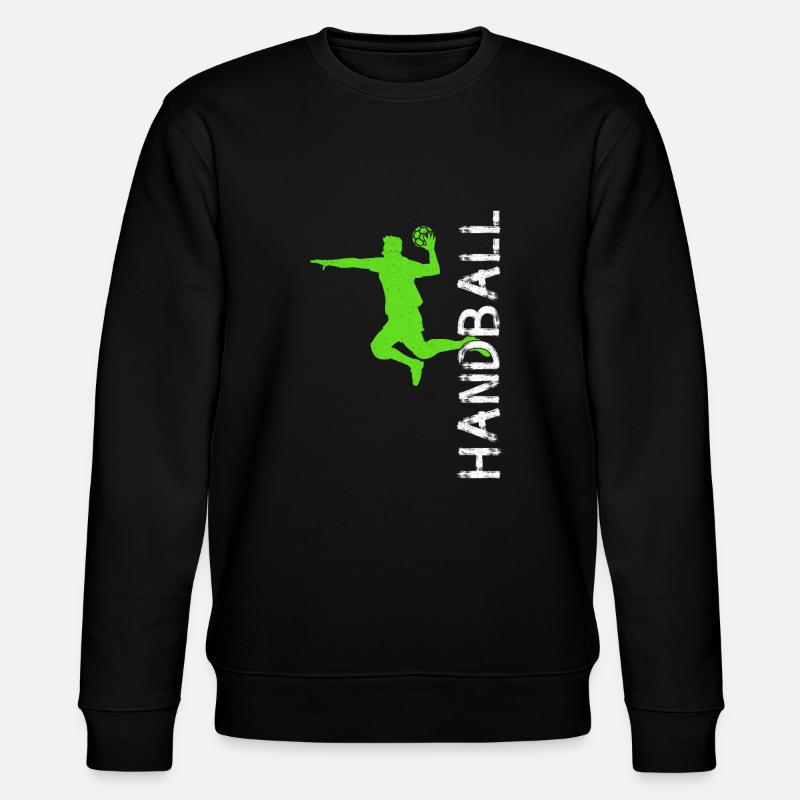 Handball Spieler Team - Stanley/Stella Unisex Bio-Sweatshirt CHANGER  - Schwarz