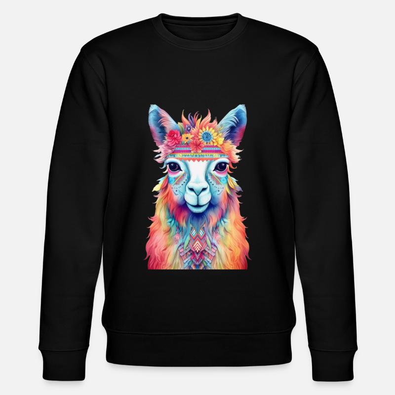 Lama - Stanley/Stella Unisex Bio-Sweatshirt CHANGER  - Schwarz