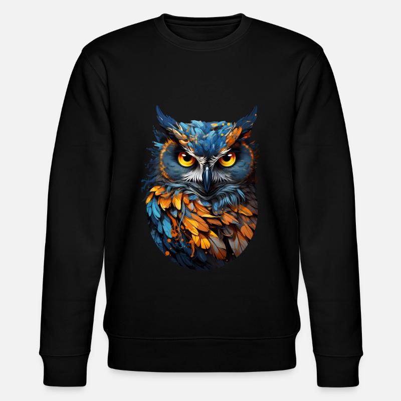 Owl - Stanley/Stella CHANGER Unisex Organic Sweatshirt - black