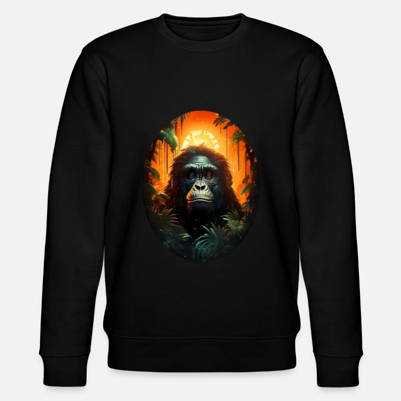 Gorilla - Stanley/Stella Unisex Bio-Sweatshirt CHANGER  - Schwarz