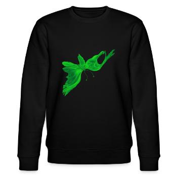 GreenLightButterfly Fantasy - Stanley/Stella Unisex Bio-Sweatshirt CHANGER  - Schwarz - Vorne - Nik (191cm) & Marisol (170cm)