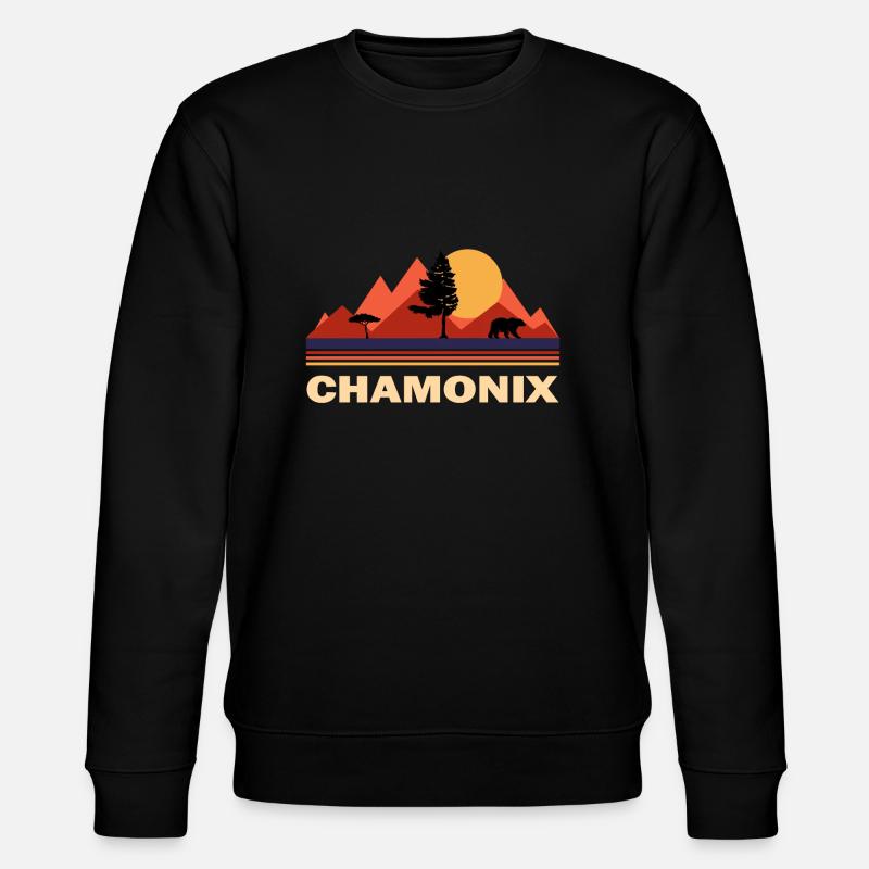 chamonix - Stanley/Stella Unisex Bio-Sweatshirt CHANGER  - Schwarz
