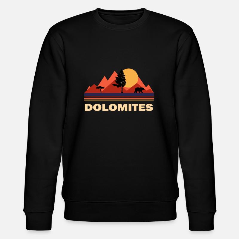 dolomiten - Stanley/Stella Unisex Bio-Sweatshirt CHANGER  - Schwarz