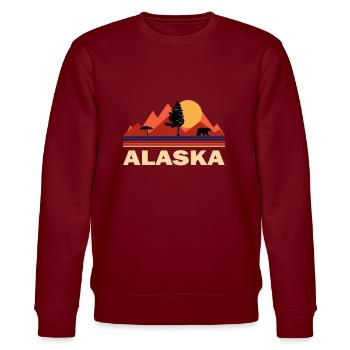 montagnes nature alaska - Sweat bio CHANGER Stanley/Stella Unisexe - bordeaux - Devant - Nik (191cm) & Marisol (170cm)