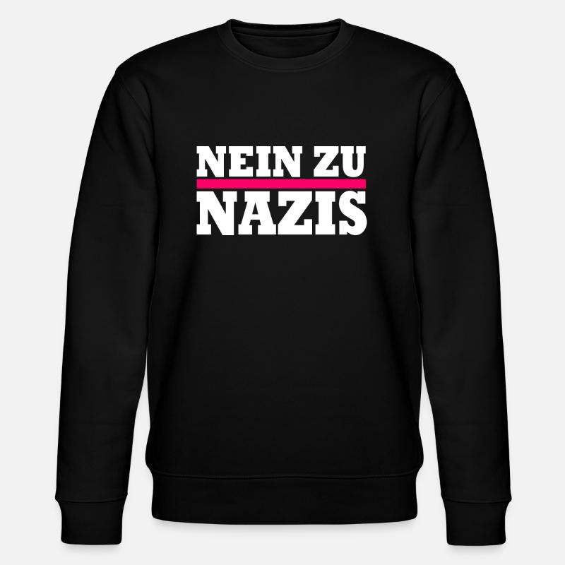 Nein zu nazis - Stanley/Stella Unisex Bio-Sweatshirt CHANGER  - Schwarz