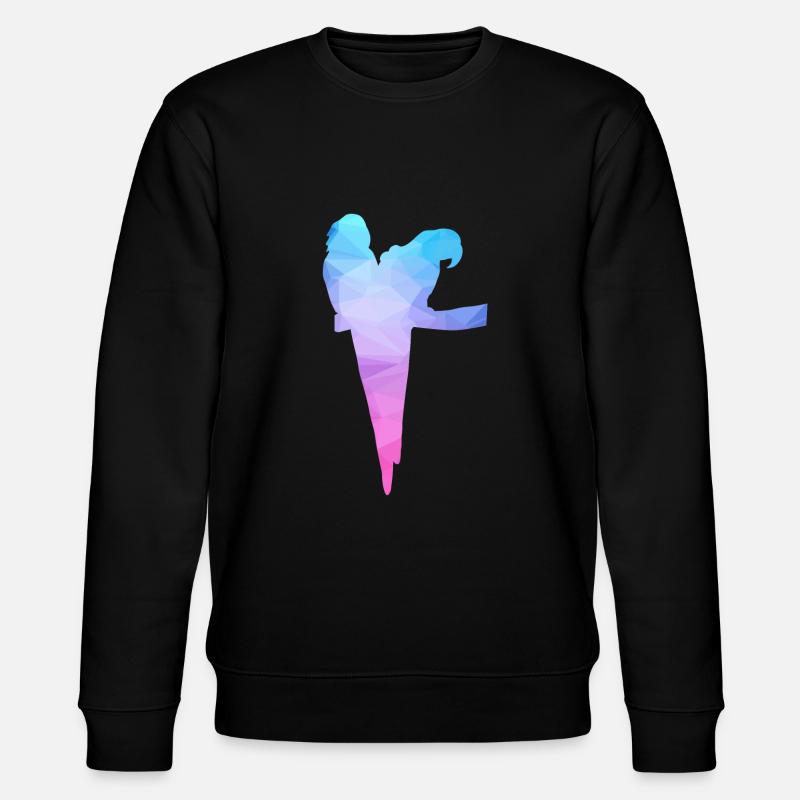 Polygone de couple de perroquets - Sweat bio CHANGER Stanley/Stella Unisexe - noir