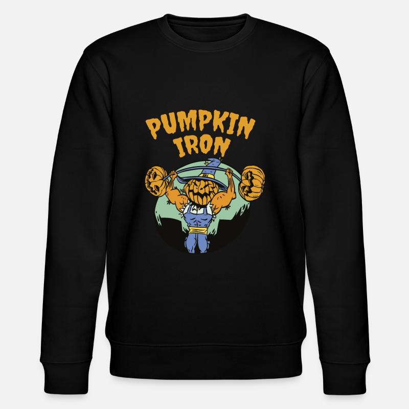 Pumpkin Iron - Halloween Wortwitz - Stanley/Stella Unisex Bio-Sweatshirt CHANGER - Schwarz