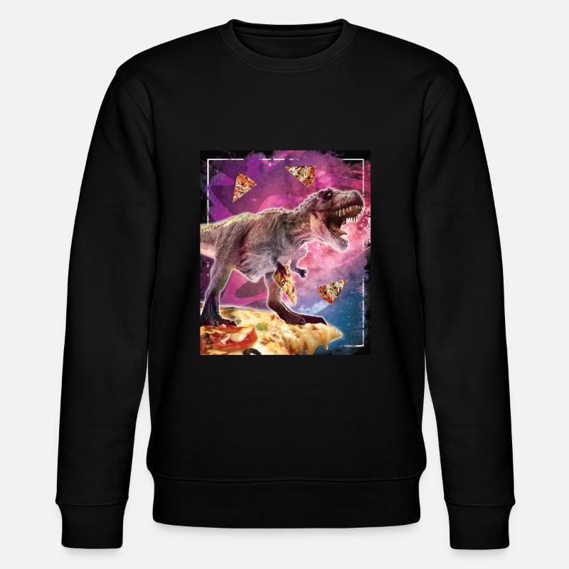 Space TRex Pizza - Sweat bio CHANGER Stanley/Stella Unisexe - noir