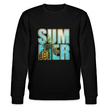 Summer - Stanley/Stella Unisex Bio-Sweatshirt CHANGER  - Schwarz - Vorne - Nik (191cm) & Marisol (170cm)