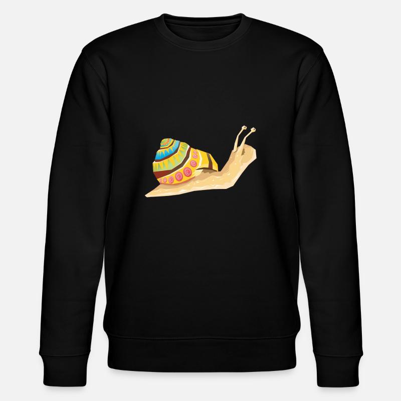 Schnecke - Stanley/Stella Unisex Bio-Sweatshirt CHANGER  - Schwarz