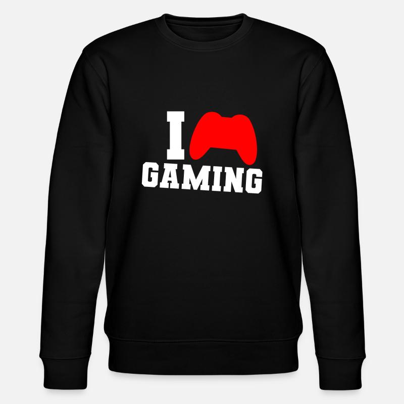 I LOVE GAMING - Stanley/Stella Unisex Bio-Sweatshirt CHANGER - Schwarz