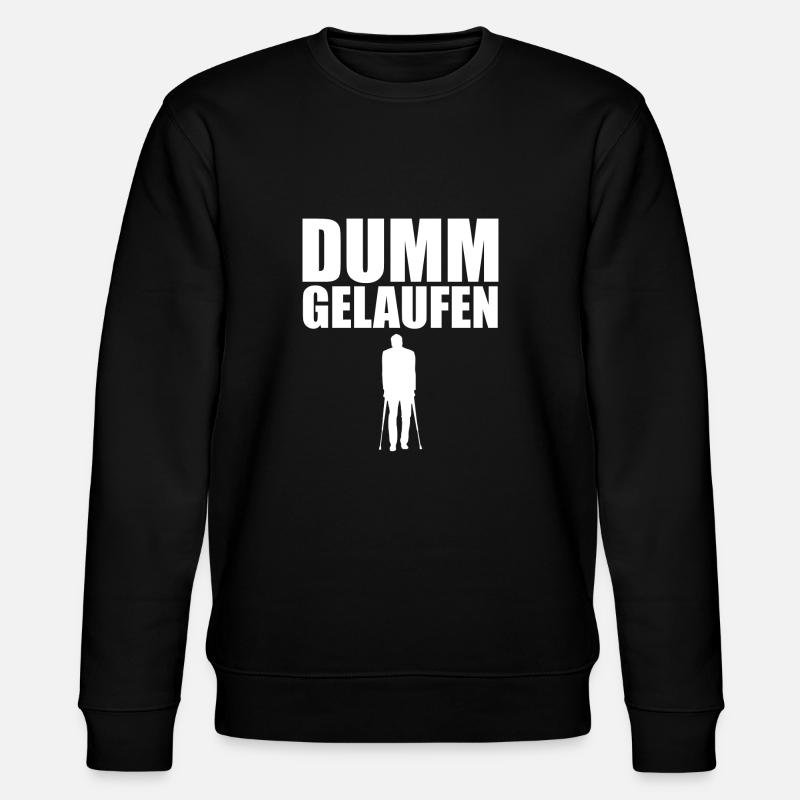 Dumm gelaufen - Stanley/Stella Unisex Bio-Sweatshirt CHANGER  - Schwarz