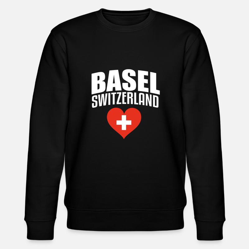 Basel Schweiz Switzerland - Stanley/Stella Unisex Bio-Sweatshirt CHANGER  - Schwarz