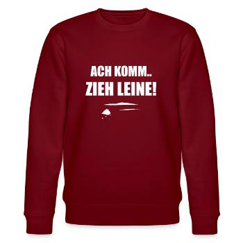 Drogen Kokain Speed Lustiger Spruch Feiern Party - Stanley/Stella Unisex Bio-Sweatshirt CHANGER  - Burgunderrot - Vorne - Nik (191cm) & Marisol (170cm)
