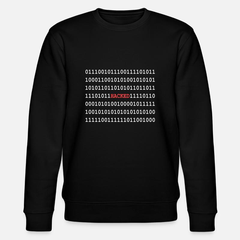 Binary code hacker - Stanley/Stella CHANGER Unisex Organic Sweatshirt - black