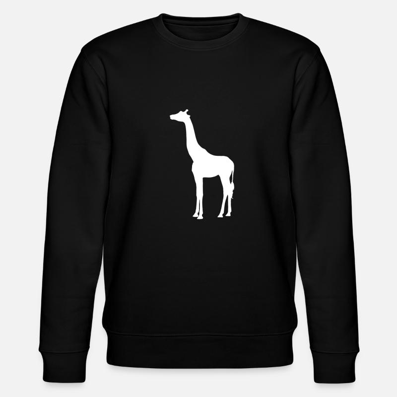 Giraffe Cartoon Comic Silhouette Giraffen - Stanley/Stella Unisex Bio-Sweatshirt CHANGER  - Schwarz