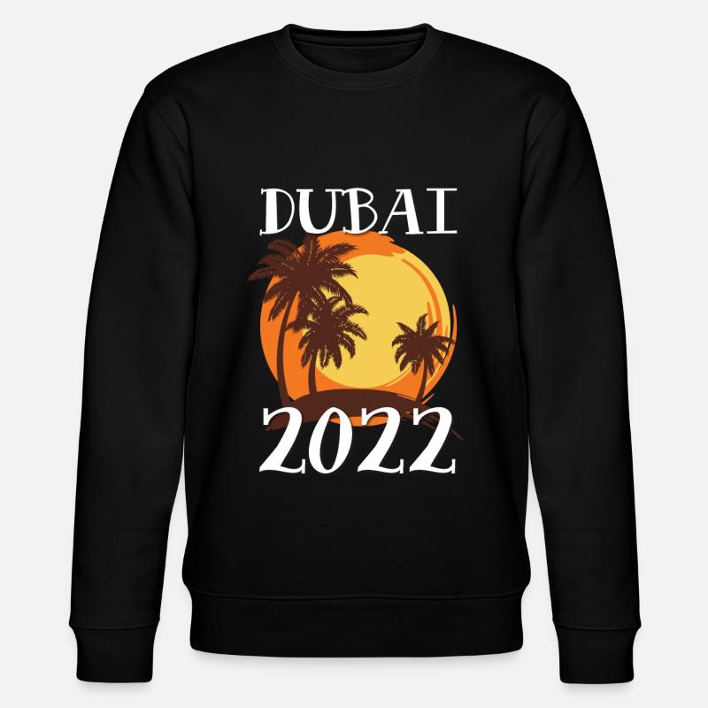 Dubai 2022 Palmen - Stanley/Stella Unisex Bio-Sweatshirt CHANGER  - Schwarz
