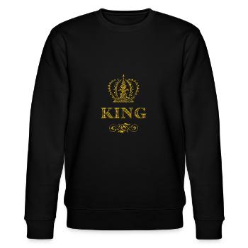King - Stanley/Stella CHANGER Unisex Organic Sweatshirt - black - Front - Nik (191cm) & Marisol (170cm)