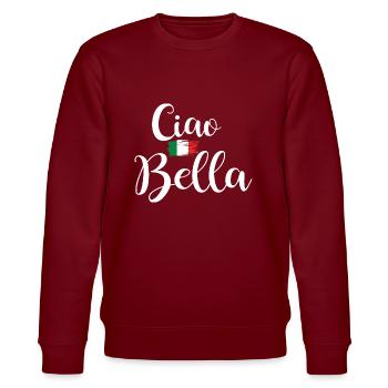Ciao Bella - Flirt Shirt - Stanley/Stella CHANGER Unisex Organic Sweatshirt - burgundy - Front - Nik (191cm) & Marisol (170cm)
