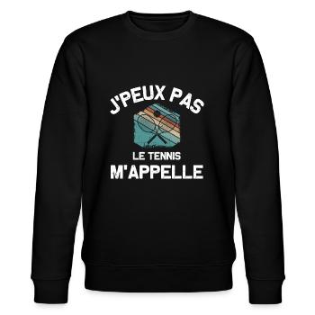 Je peux pas le tennis m'appelle humour sport drôle - Sweat bio CHANGER Stanley/Stella Unisexe - noir - Devant - Nik (191cm) & Marisol (170cm)