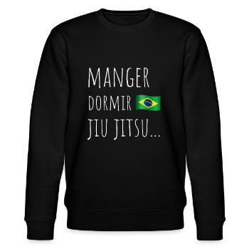 jiujitsu art martial - Sweat bio CHANGER Stanley/Stella Unisexe - noir - Devant - Nik (191cm) & Marisol (170cm)