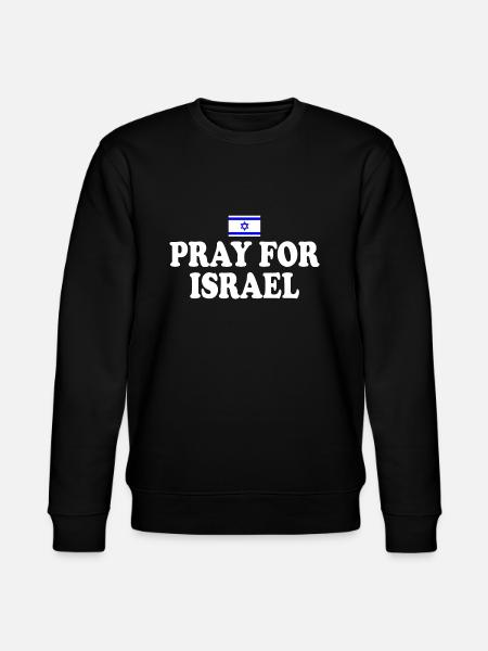 Pray for israel - Stanley/Stella CHANGER Unisex Organic Sweatshirt - black