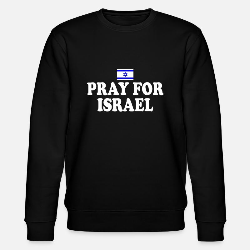 Pray for israel - Stanley/Stella CHANGER Unisex Organic Sweatshirt - black