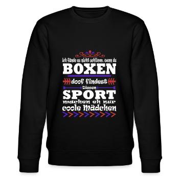 Boxen Mädchensport Hobby Geschenk Boxhandschuhe - Stanley/Stella Unisex Bio-Sweatshirt CHANGER  - Schwarz - Vorne - Nik (191cm) & Marisol (170cm)
