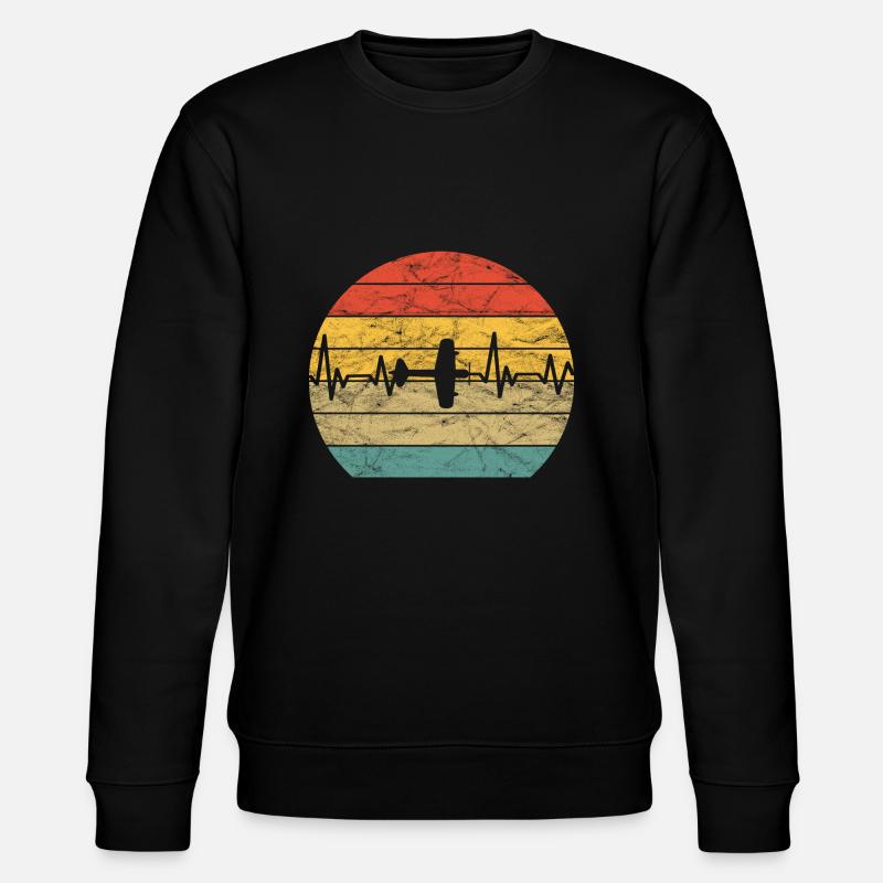 Modellflugzeug Flugzeug Modellflieger Herzschlag - Stanley/Stella Unisex Bio-Sweatshirt CHANGER  - Schwarz