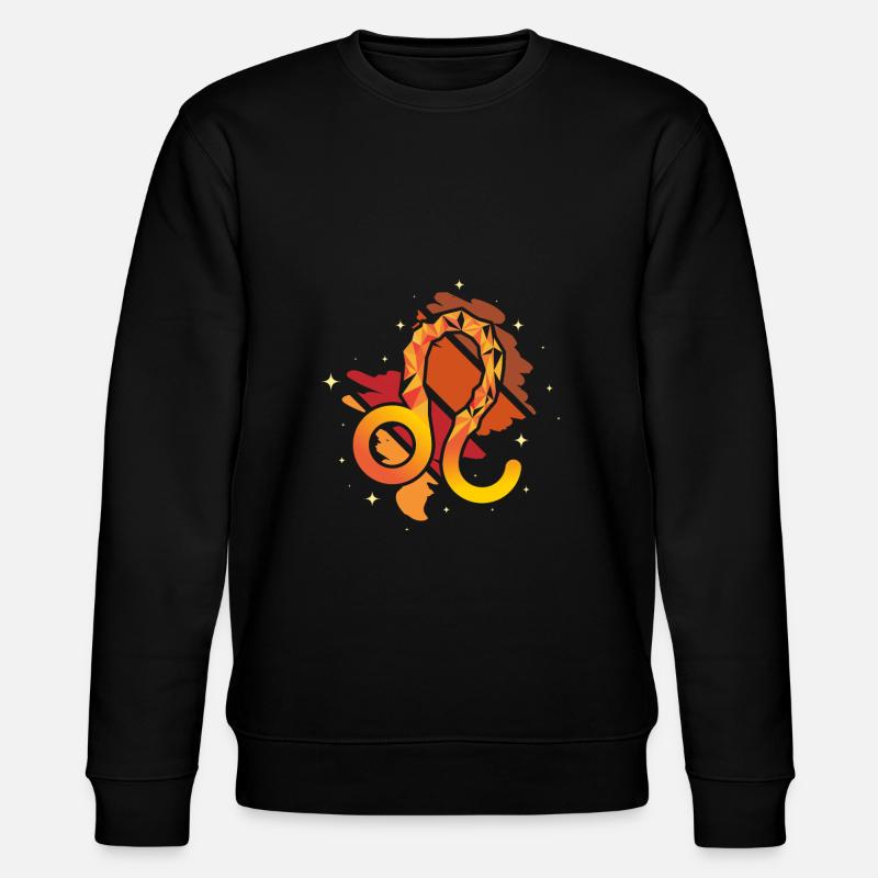 Sternzeichen Löwe - Stanley/Stella Unisex Bio-Sweatshirt CHANGER - Schwarz