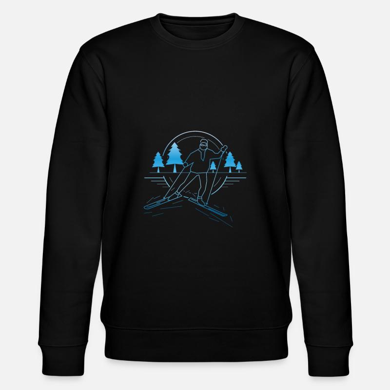 Langlauf Design - Stanley/Stella Unisex Bio-Sweatshirt CHANGER  - Schwarz